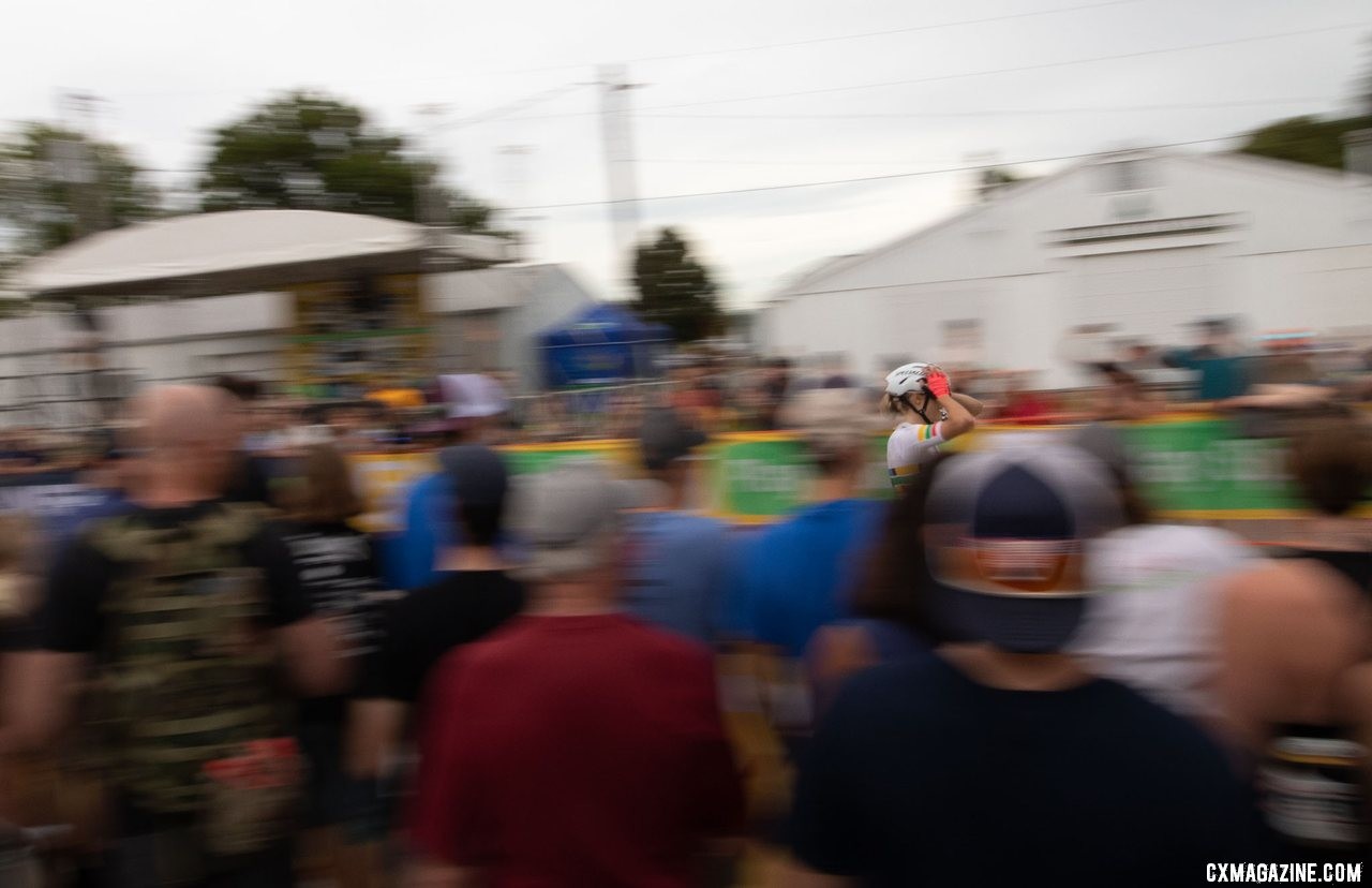 Maghalie Rochette won her first-career World Cup at Jingle Cross. 2019 Jingle Cross World Cup. Elite Women. © A. Yee / Cyclocross Magazine