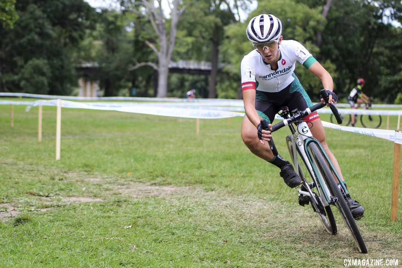 Kaitie Keough finished a strong third on Saturday. 2019 Rochester Cyclocross Day 1. © Z. Schuster / Cyclocross Magazine