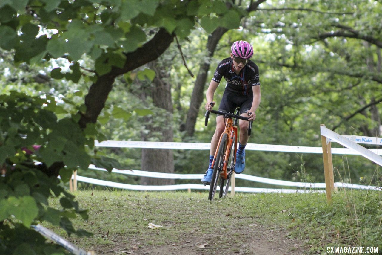 A Junior Canadian winds his way toward The Jungle section. 2019 Rochester Cyclocross Day 1, Saturday. © Z. Schuster / Cyclocross Magazine