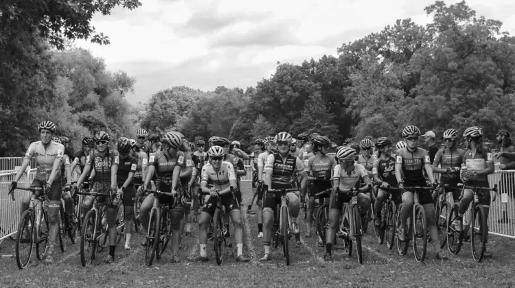 The Elite Women stand ready to start the season's C1 racing on Saturday. 2019 Rochester Cyclocross Day 1, Saturday. © Z. Schuster / Cyclocross Magazine