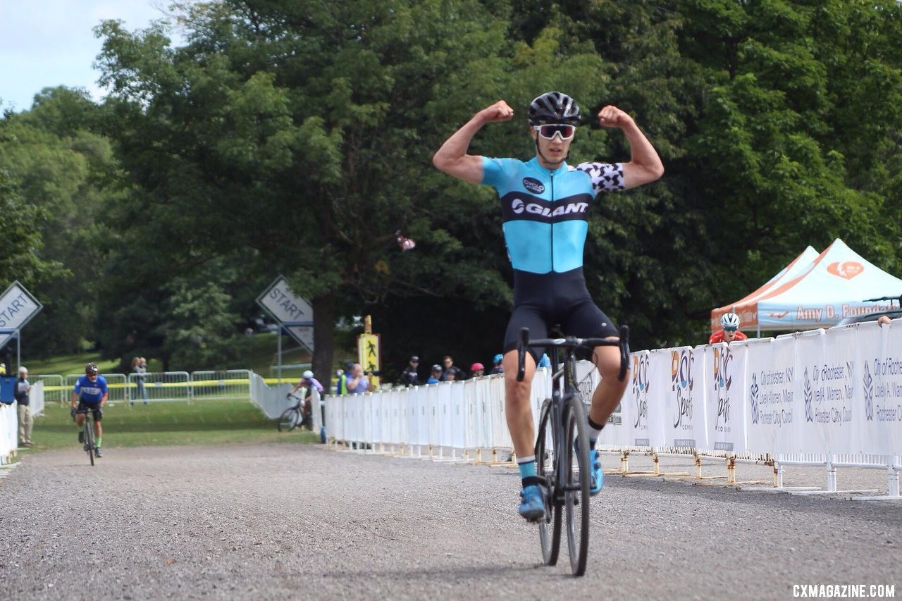 Tobias Lund Andresen makes it two in a row. 2019 Rochester Cyclocross Day 2, Junior Men. © Z. Schuster / Cyclocross Magazine