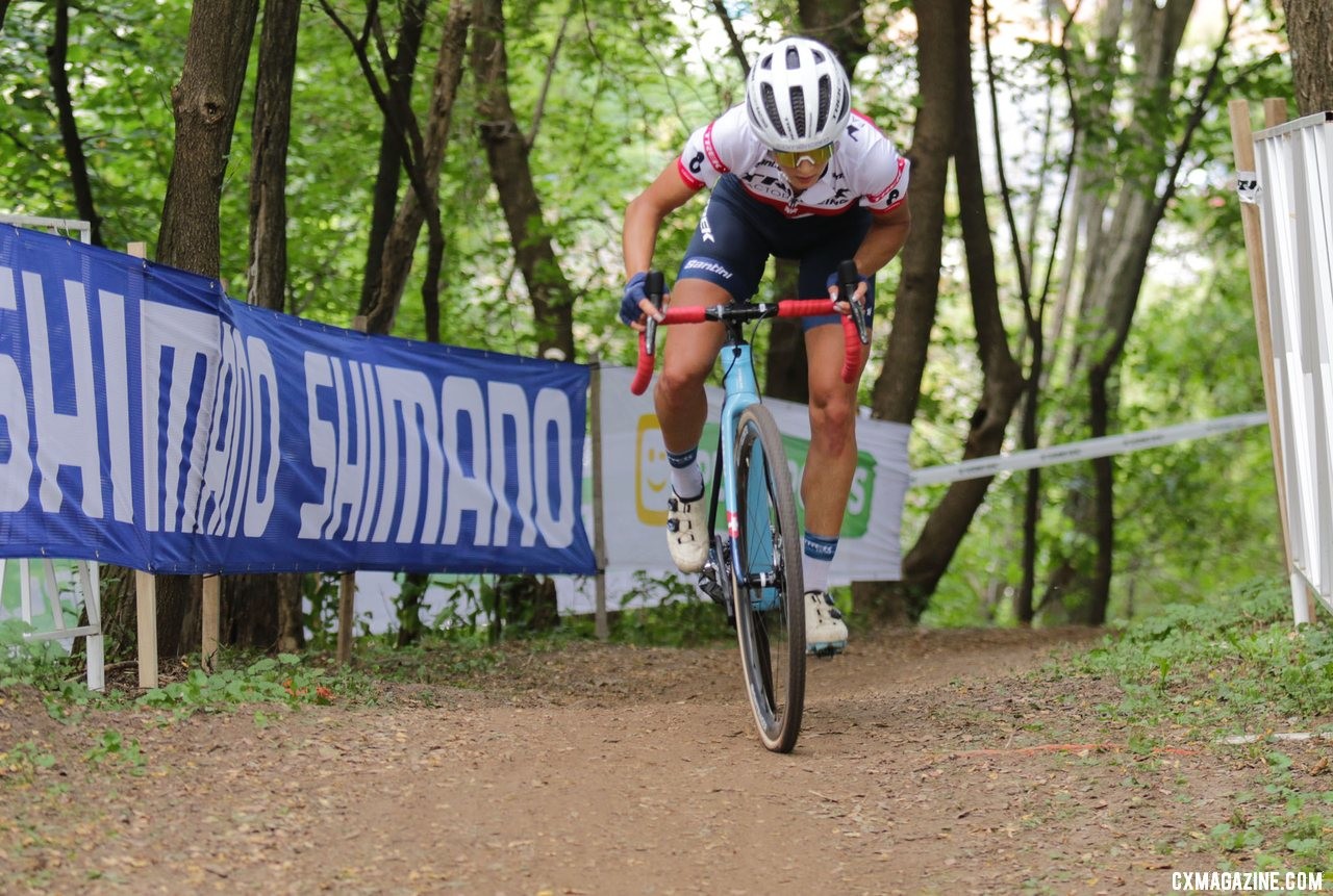 Once away, Jolanda Neff powered to a C2 win on Friday. Elite Women, 2019 Trek CX Cup. © D. Mable / Cyclocross Magazine