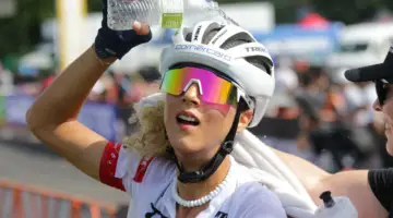 Jolanda Neff cools off after the race. Elite Women, 2019 Trek CX Cup. © D. Mable / Cyclocross Magazine