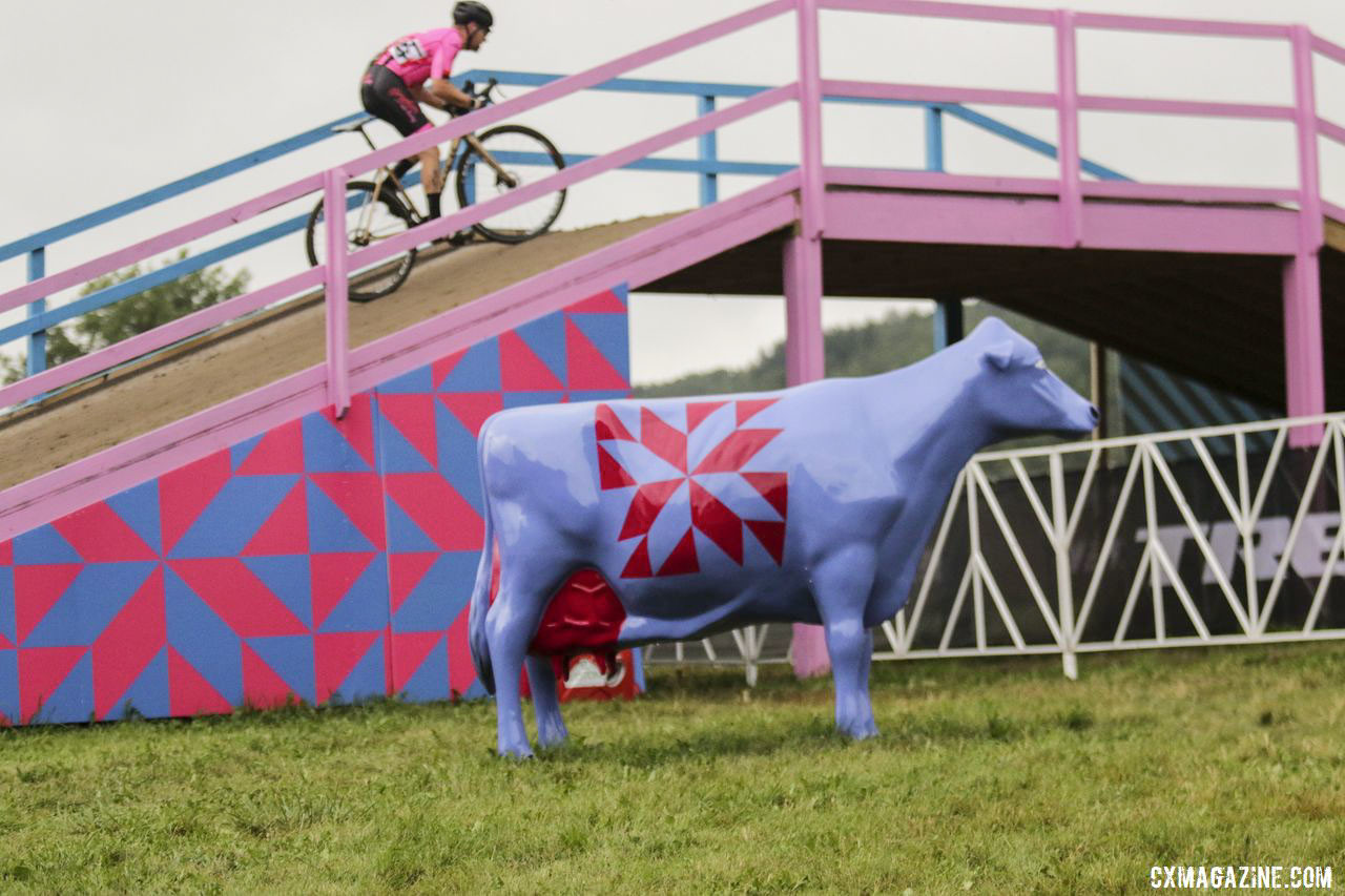 The Project One cows were on parade once again. 2019 Trek CX Cup and World Cup Waterloo Scene. © D. Mable / Cyclocross Magazine