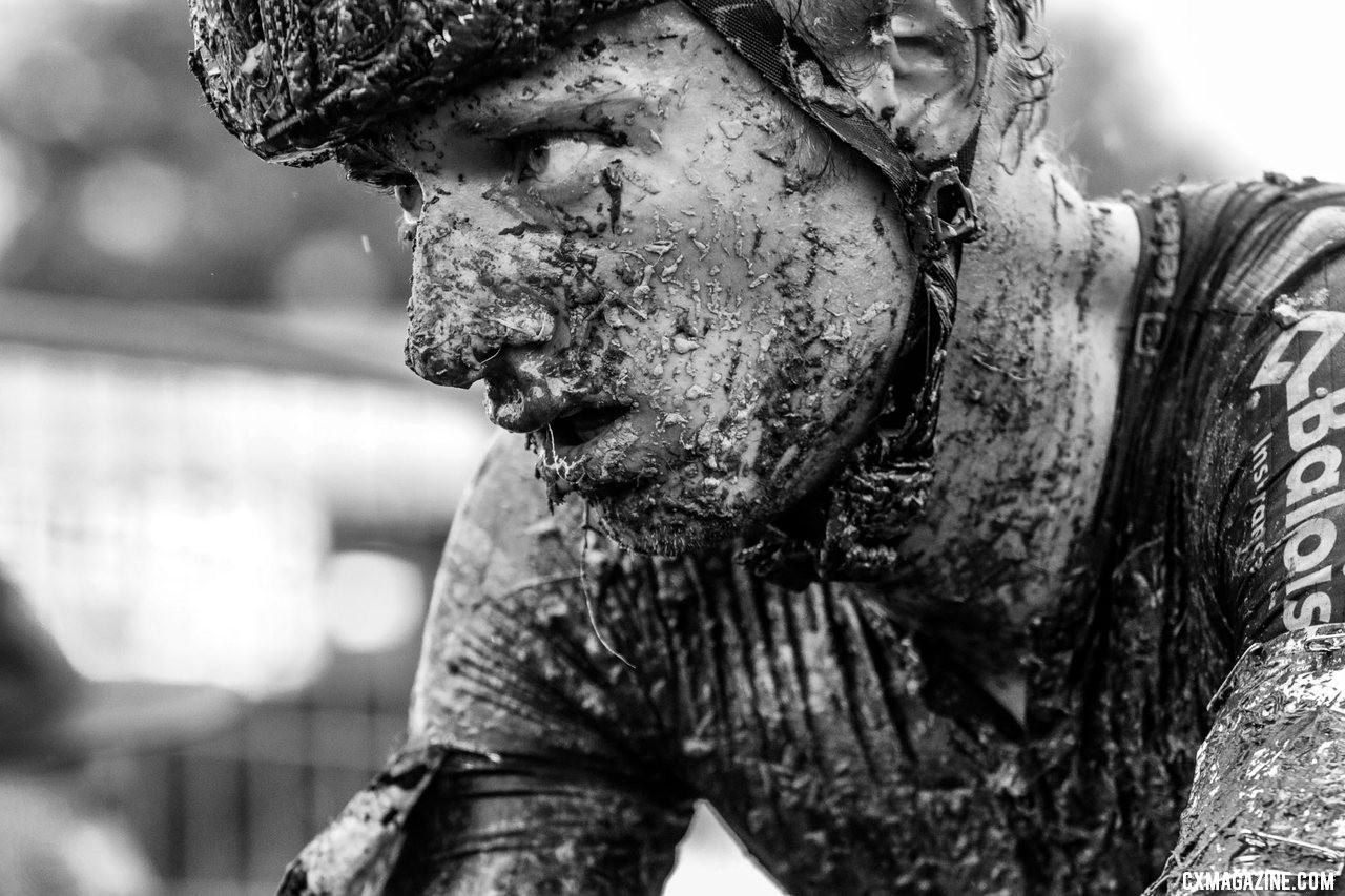 Quinten Hermans fought through the Belgian-like conditions in Wisconsin. Faces of the 2019 World Cup Waterloo. © D. Mable / Cyclocross Magazine
