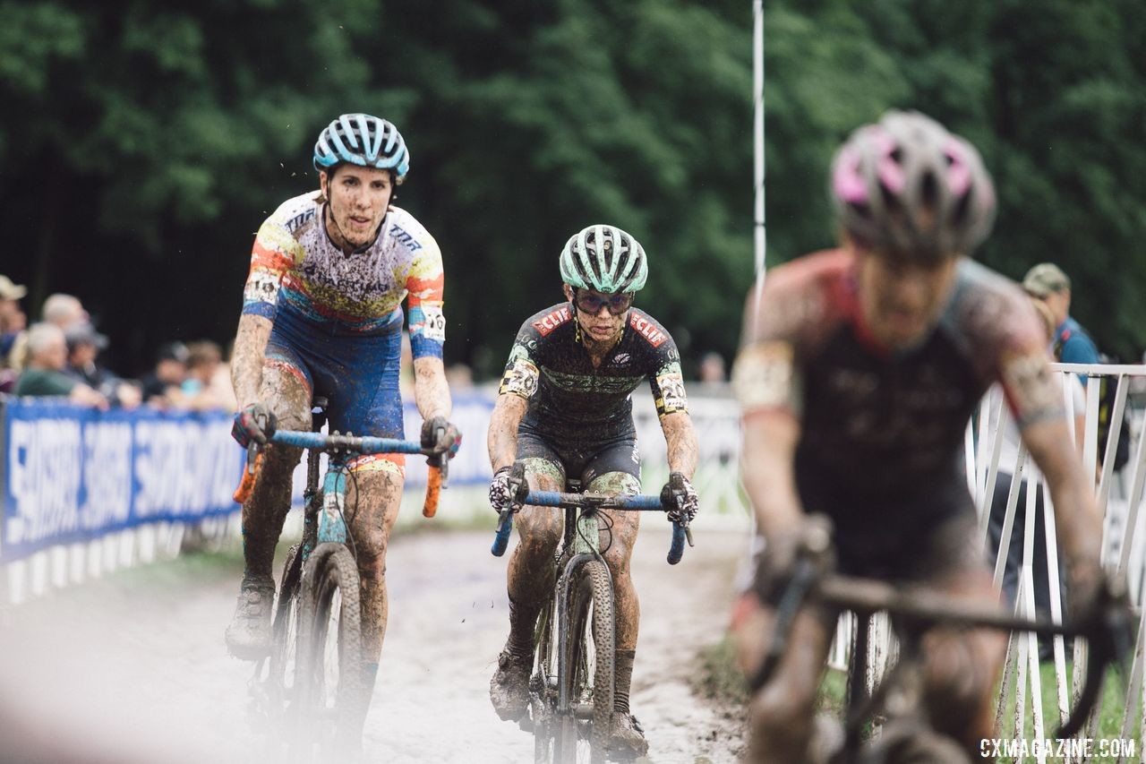 Nolan battled for spots from start to finish. Caroline Nolan World Cup Waterloo Rider Diary. © Balint Hamvas / Cyclephotos