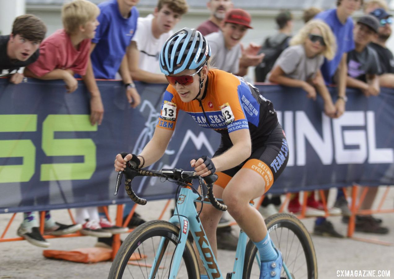 Clara Honsinger had a look of redemption after finishing third at the World Cup. 2019 Jingle Cross World Cup, Elite Women. © D. Mable / Cyclocross Magazine 