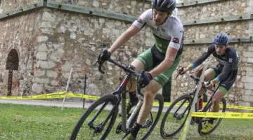 The historic lime kilns provide an iconic backdrop for PumpkinCross. 2017 Grafton Pumpkin Cross. © Z. Schuster / Cyclocross Magazine