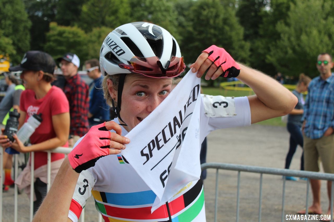 Maghalie Rochette had a dominant ride on Day 1 of Rochester Cyclocross. 2019 Rochester Cyclocross Day 1. © Z. Schuster / Cyclocross Magazine