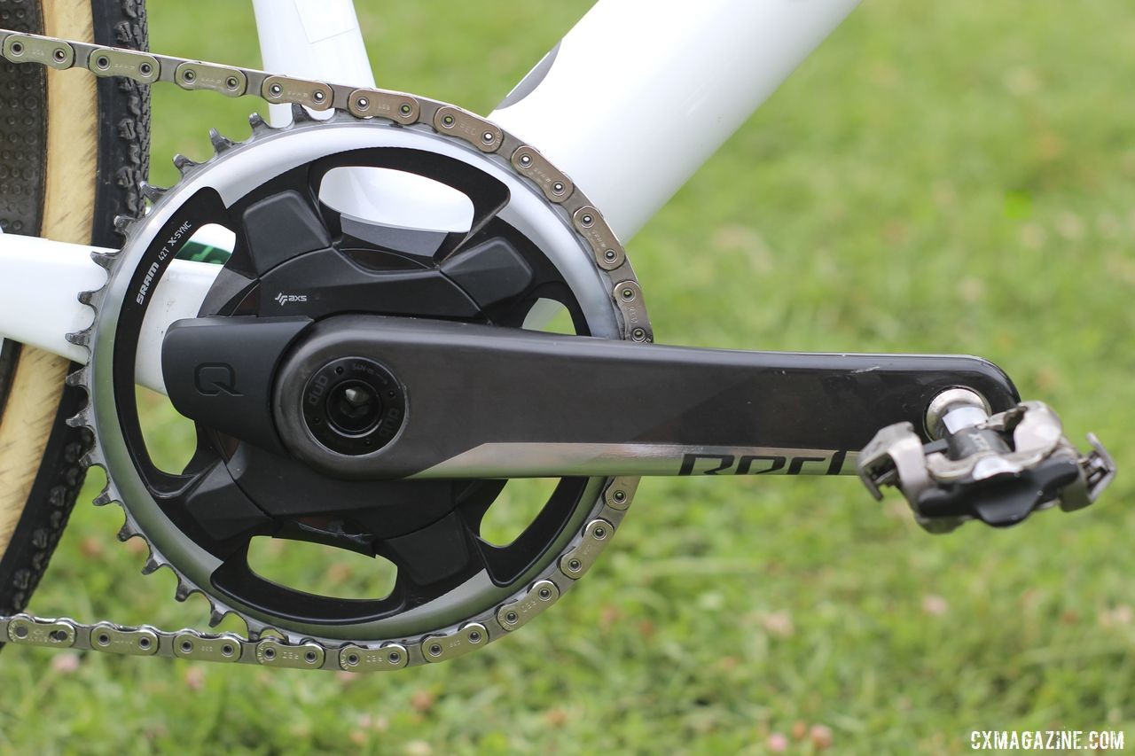 White's 1x front used a SRAM Red Power Meter crankset with built-in Quarq power meter to measure his watts. Curtis White's 2019/20 Cannondale SuperX Cyclocross Bike. © Z. Schuster / Cyclocross Magazine