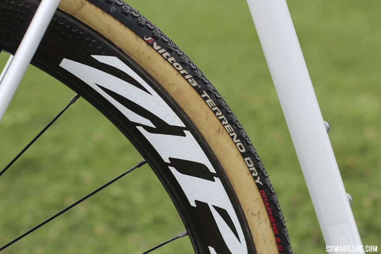 White opted for Vittoria Terreno Dry tires on both days of the Rochester weekend. Curtis White's 2019/20 Cannondale SuperX Cyclocross Bike. © Z. Schuster / Cyclocross Magazine