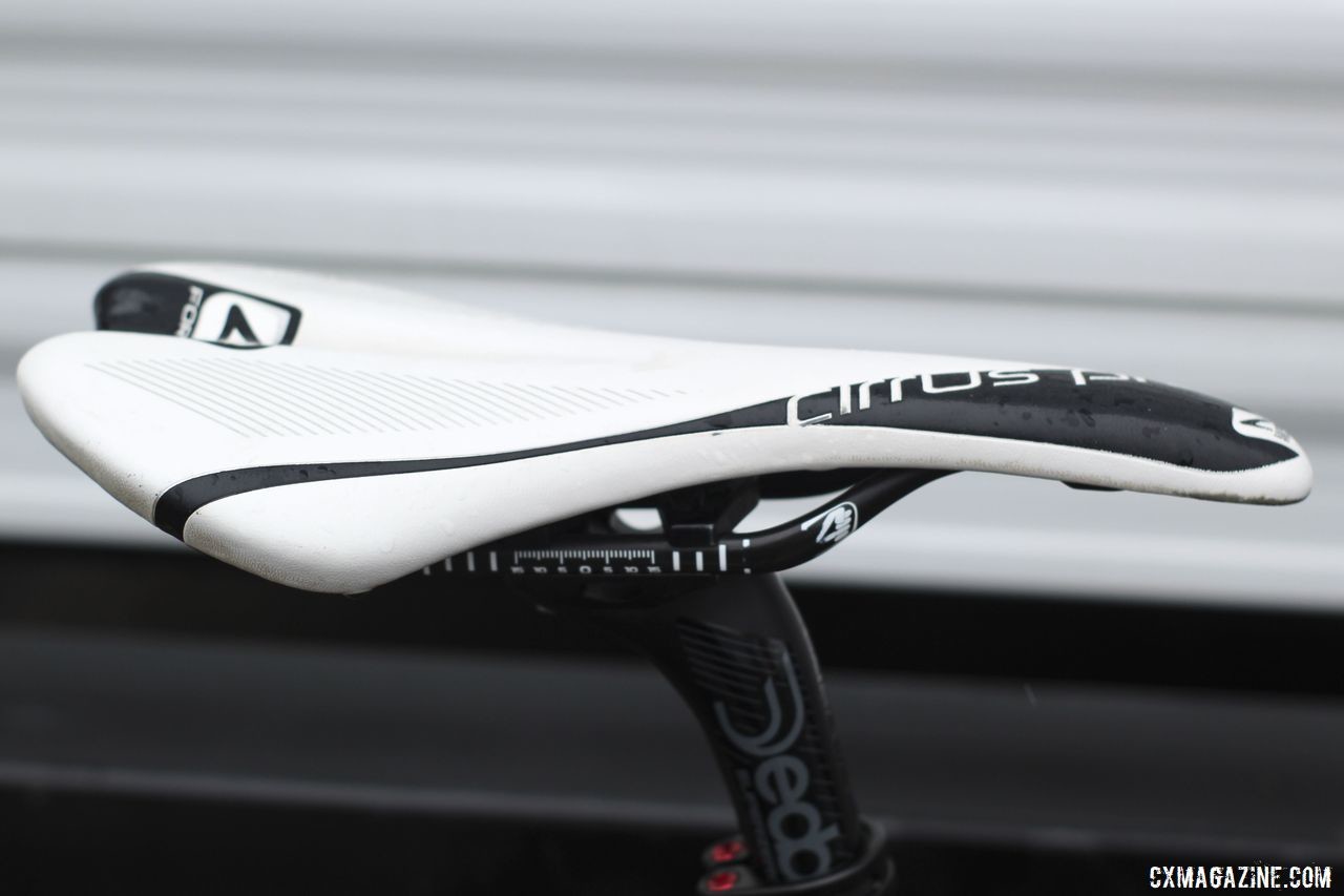 Iserbyt's Cirrus Pro saddle came from Ridley house brand Forza. Eli Iserbyt's 2019 World Cup Waterloo Ridley X-Night SL Disc. © Z. Schuster / Cyclocross Magazine