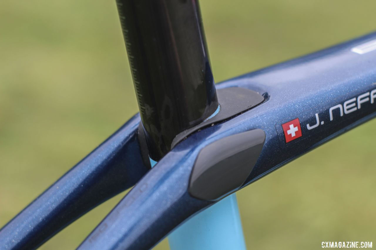 The Boone features a rear IsoSpeed decoupler for additional compliance. Jolanda Neff's 2019 World Cup Waterloo Trek Boone. © Z. Schuster / Cyclocross Magazine