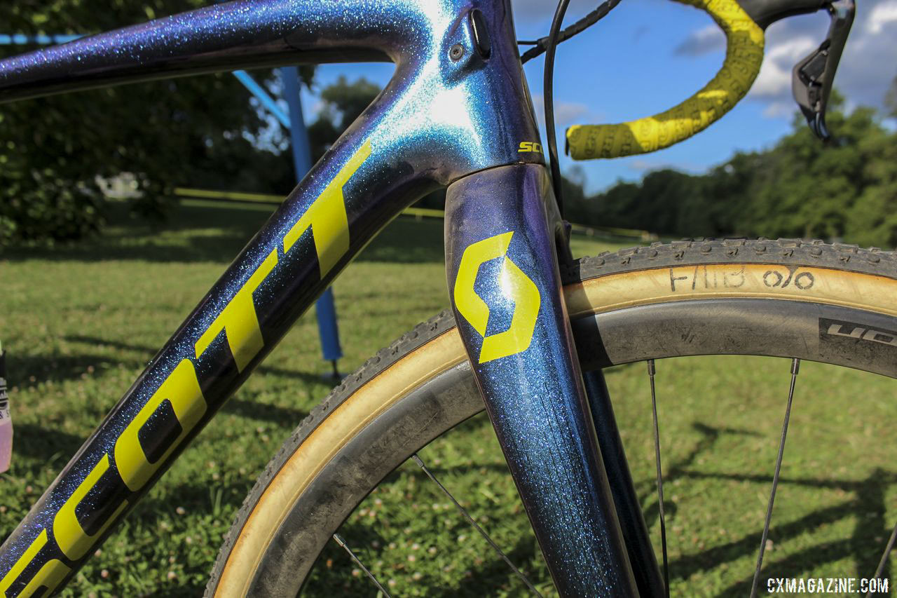 Sparkley. Vincent Baestaens Rochester Day 1 Winning Scott Addict CX. © Z. Schuster / Cyclocross Magazine