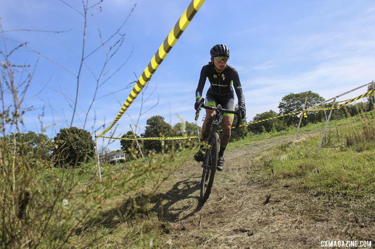 Kae Takeshita finished just off the podium in 4th. 2019 CCC Hopkins Park CX at Indian Lakes. © Z. Schuster / Cyclocross Magazine