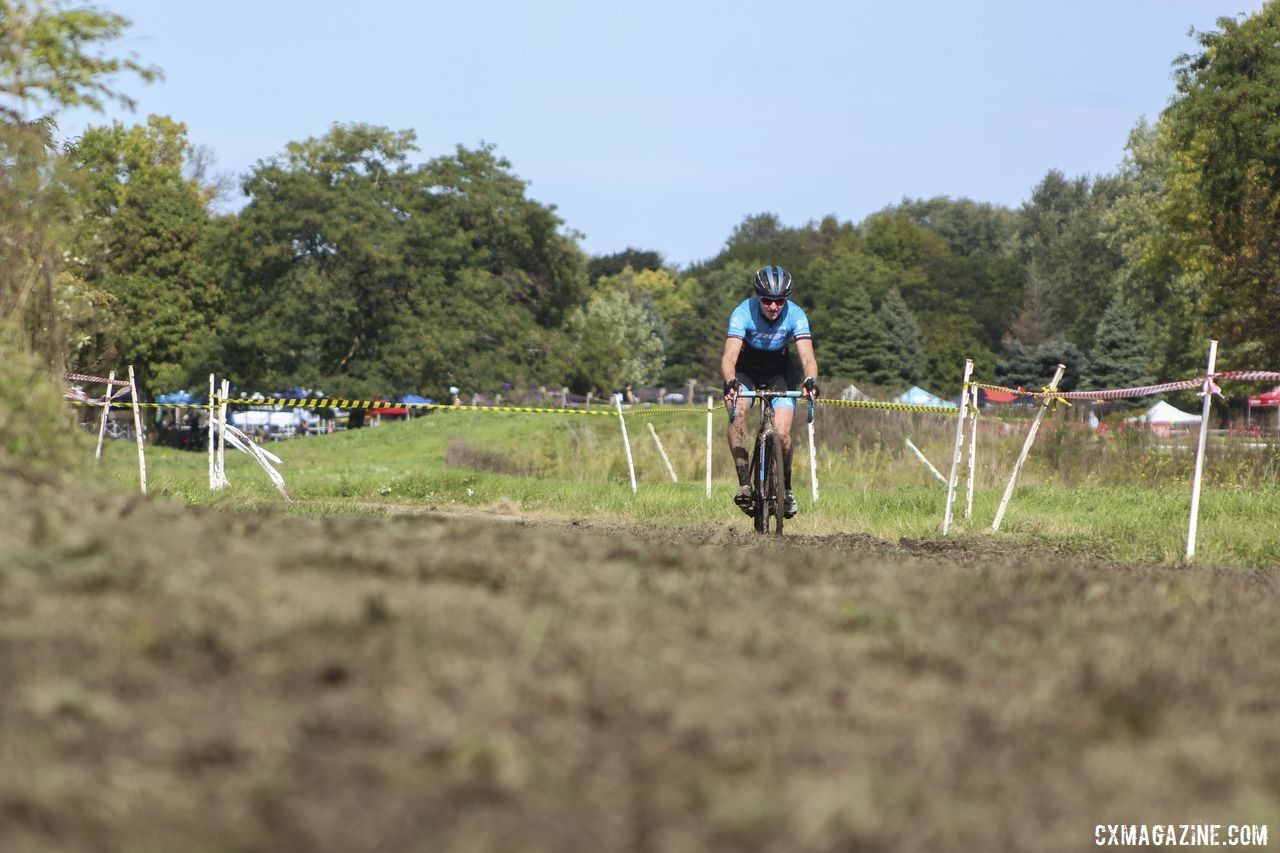 Nothing could stop Elite Women's winner Erin Feldhausen on Sunday. 2019 CCC Hopkins Park CX at Indian Lakes. © Z. Schuster / Cyclocross Magazine