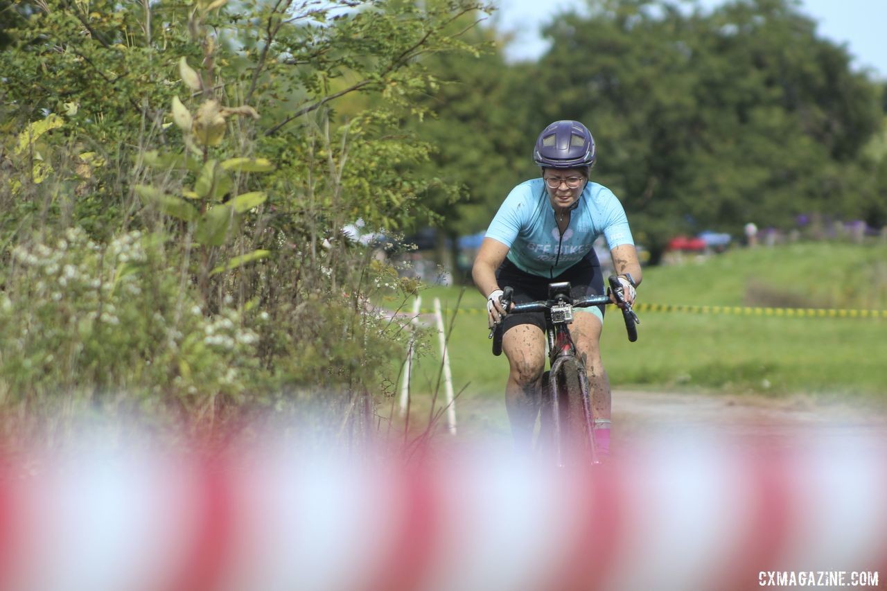 The pits of mud added challenging features to the course at Indian Lakes. 2019 CCC Hopkins Park CX at Indian Lakes. © Z. Schuster / Cyclocross Magazine