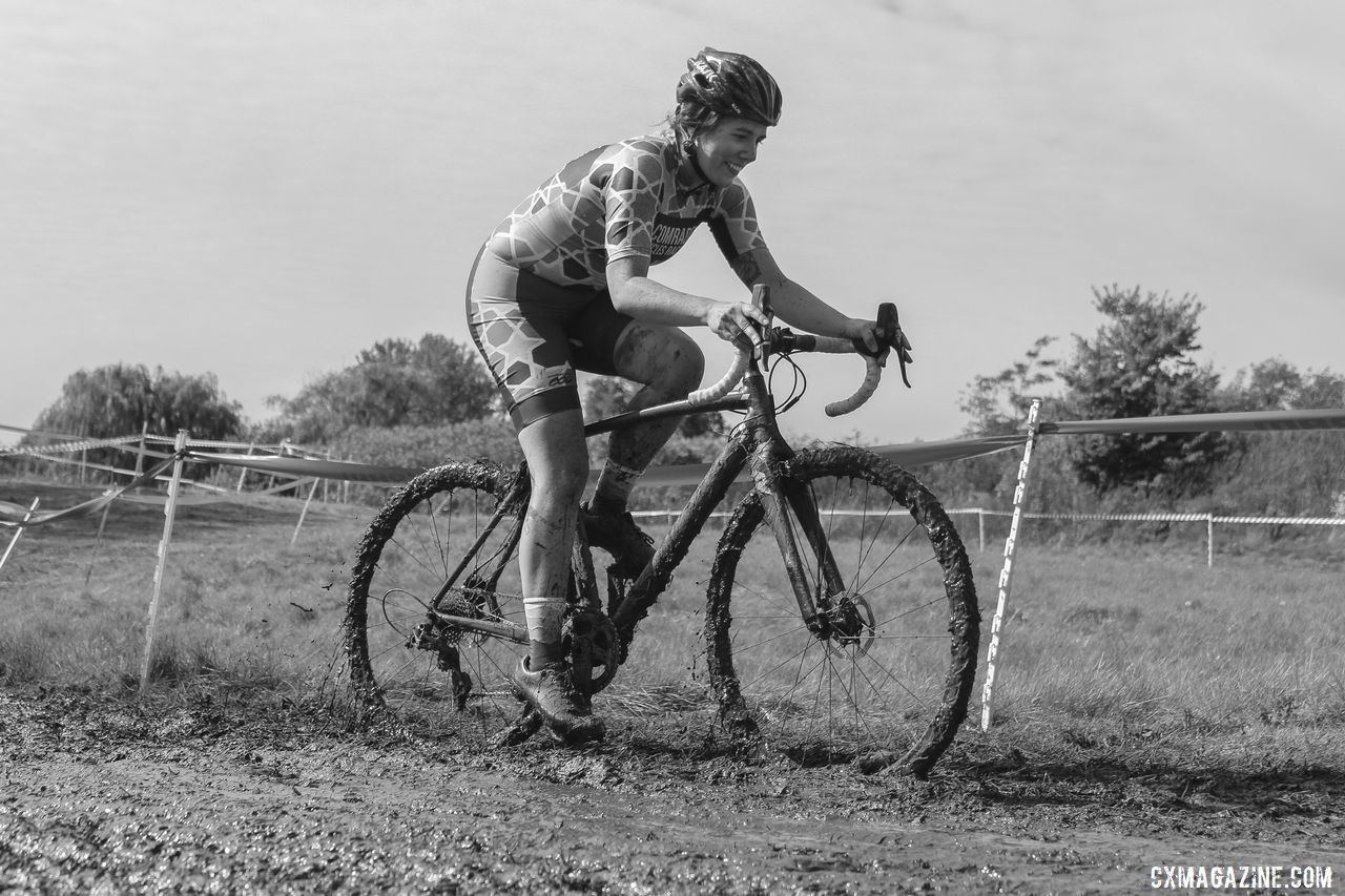 The thick mud that accumulated in spots stuck to wheels and frames. 2019 CCC Hopkins Park CX at Indian Lakes. © Z. Schuster / Cyclocross Magazine