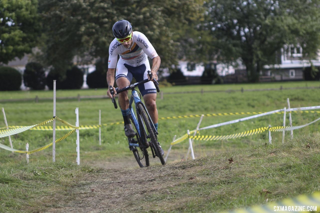 Tim Strelecki raced to an early solo lead. 2019 CCC Hopkins Park CX at Indian Lakes. © Z. Schuster / Cyclocross Magazine