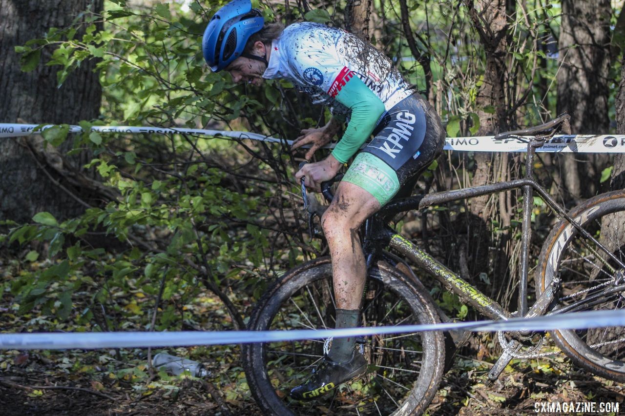 Even Rory Jack was not perfectly perfect on Sunday. 2019 Sunrise Park Cyclocross, Chicago Cross Cup. © Z. Schuster / Cyclocross Magazine