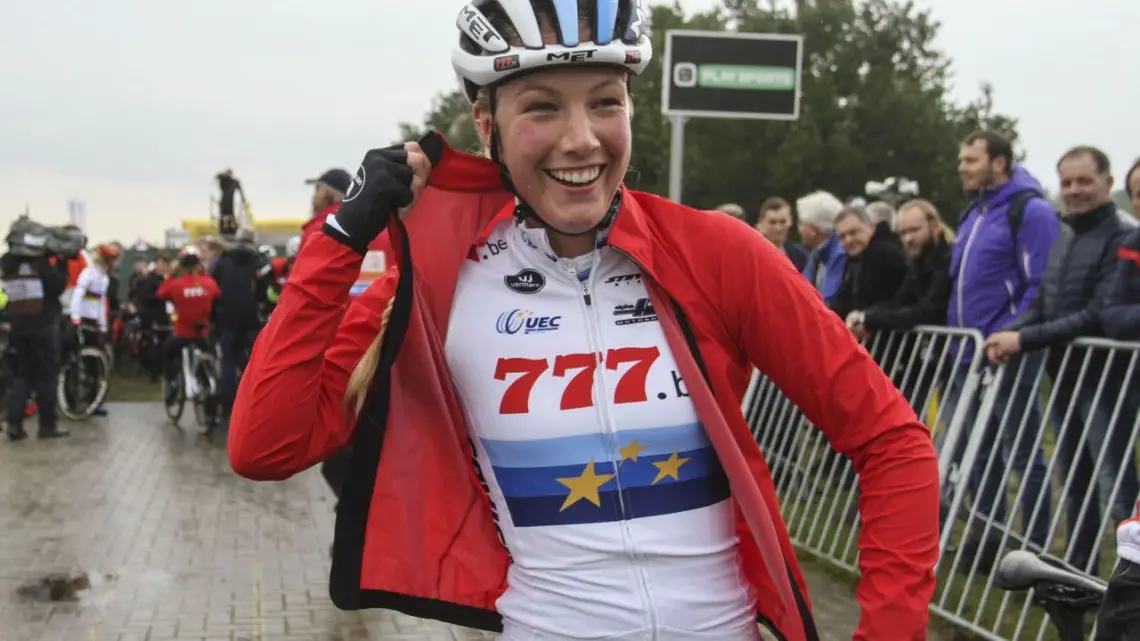 Lucky 7s for Annemarie Worst. 2019 Superprestige Gieten. © B. Hazen / Cyclocross Magazine