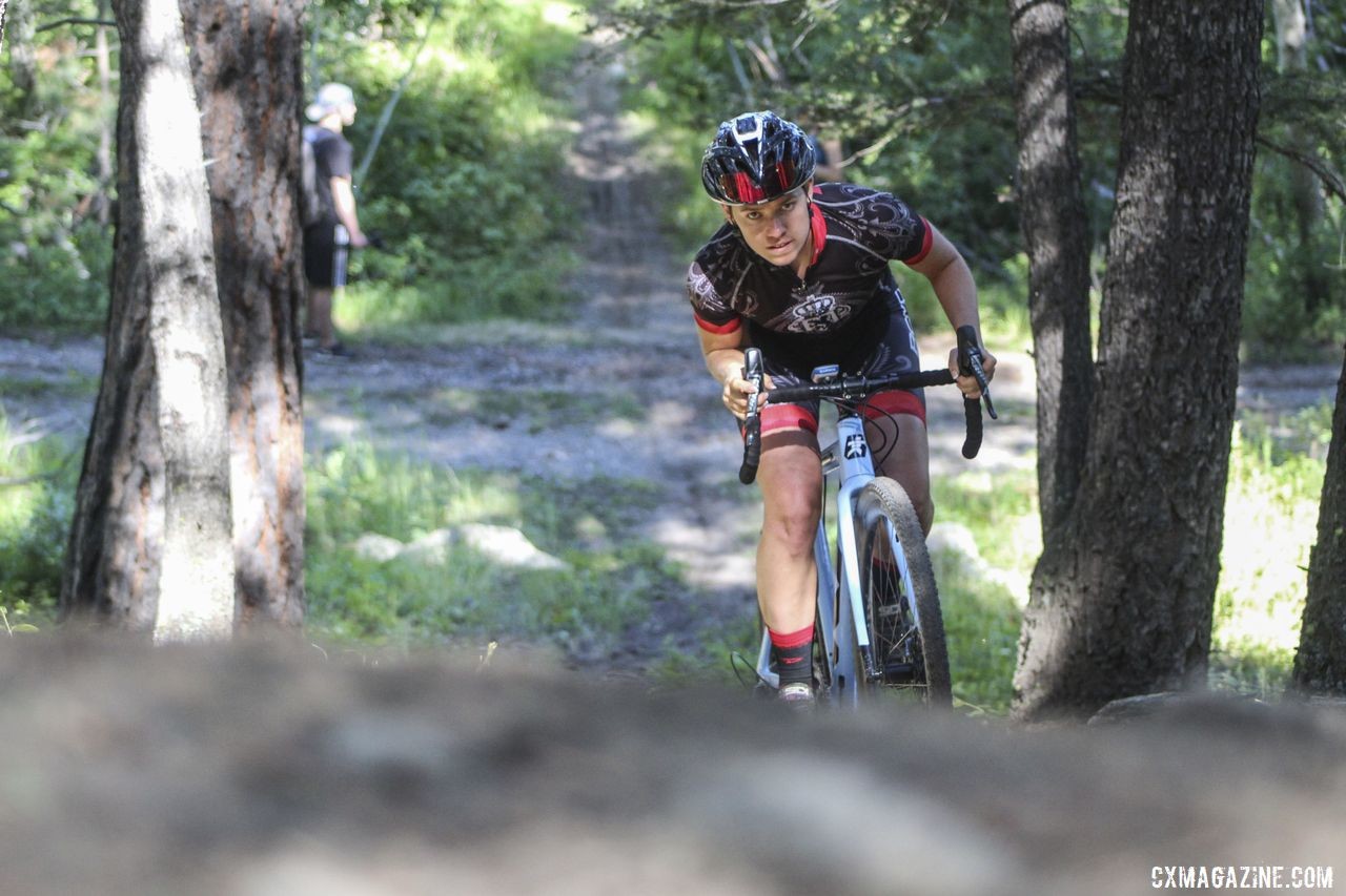 Arensman has never been one to back down from a challenge. 2019 Montanacrosscamp Women. © Z. Schuster / Cyclocross Magazine