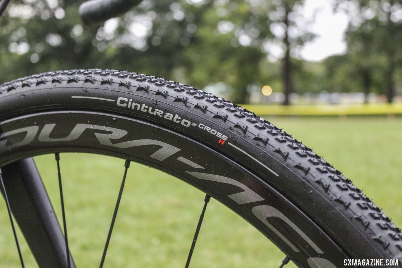 Fix ran Cinturato Cross H tires at Rochester. Brannan Fix's 2019/20 Moots Psychlo X RSL Cyclocross Bike. © Z. Schuster / Cyclocross Magazine