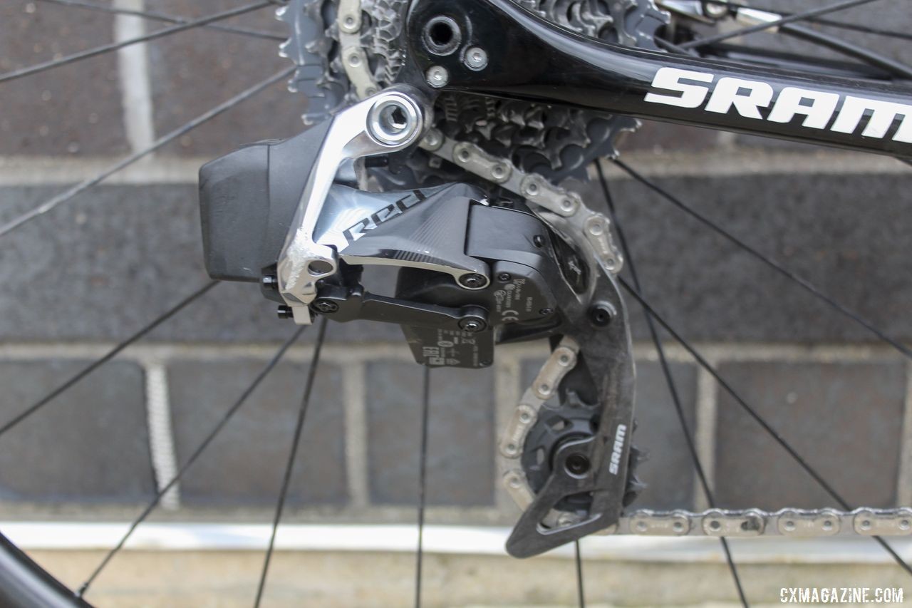 Nys and all the riders in the Telenet Baloise program switched to SRAM Red eTap AXS this season. Thibau Nys' 2019/20 Trek Boone. © Z. Schuster / Cyclocross Magazine