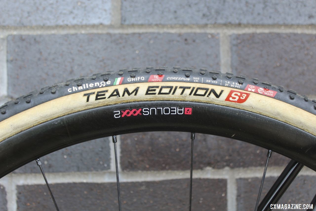 Nys had Challenge Grifo Team Edition tubulars mounted to Bontrager Aeolus XXX 2 carbon tubulars when we did our bike check. Thibau Nys' 2019/20 Trek Boone. © Z. Schuster / Cyclocross Magazine