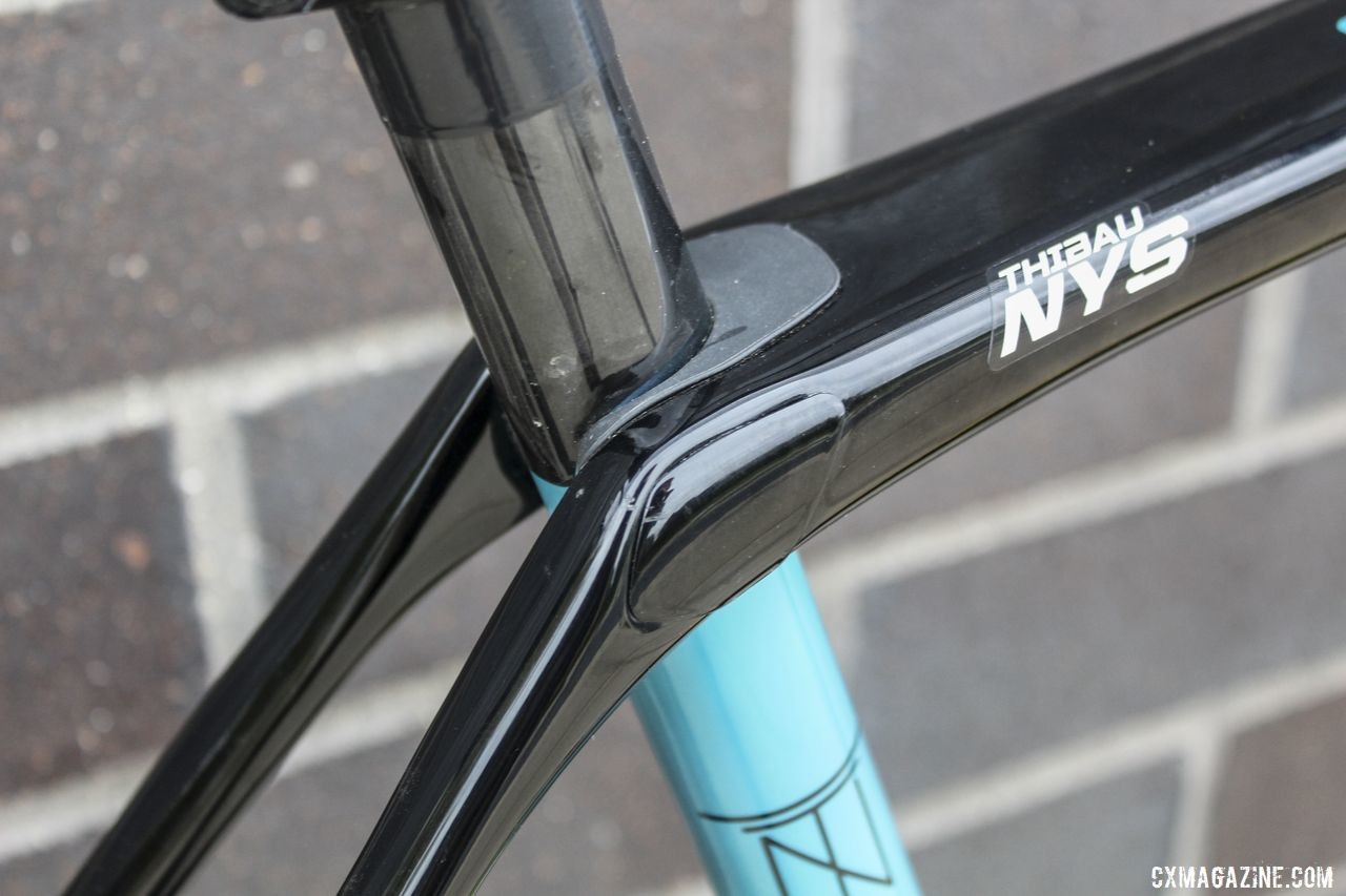 The Boone has been built with Trek's rear IsoSpeed decoupler for years now. Thibau Nys' 2019/20 Trek Boone. © Z. Schuster / Cyclocross Magazine