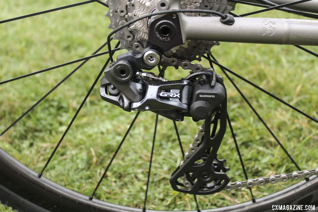 Fix went went with the clutch GRX rear derailleur for cyclocross this season. Brannan Fix's 2019/20 Moots Psychlo X RSL Cyclocross Bike. © Z. Schuster / Cyclocross Magazine