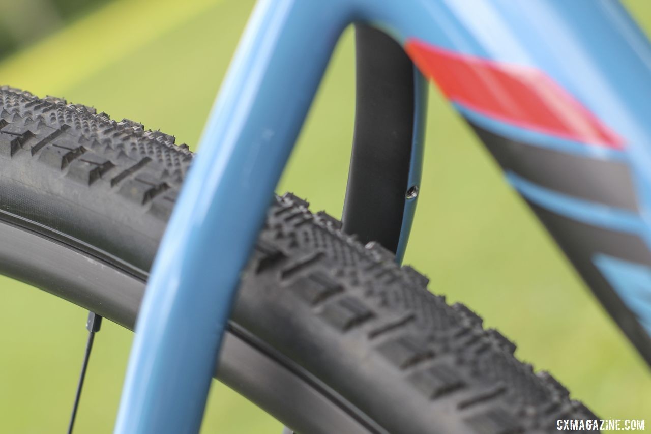 Rear rack/fender mounts are tastefully tucked underneath the seatstays on the new Vault. Courtenay McFadden's Pivot Vault Cyclocross Bike. © Z. Schuster / Cyclocross Magazine