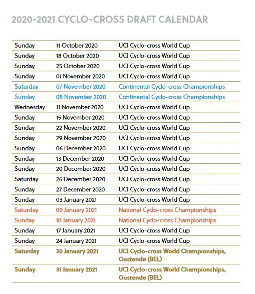 world cup 2021 schedule calendar Flanders Classics To Expand Uci World Cup To 16 Races In 2020 21 world cup 2021 schedule calendar