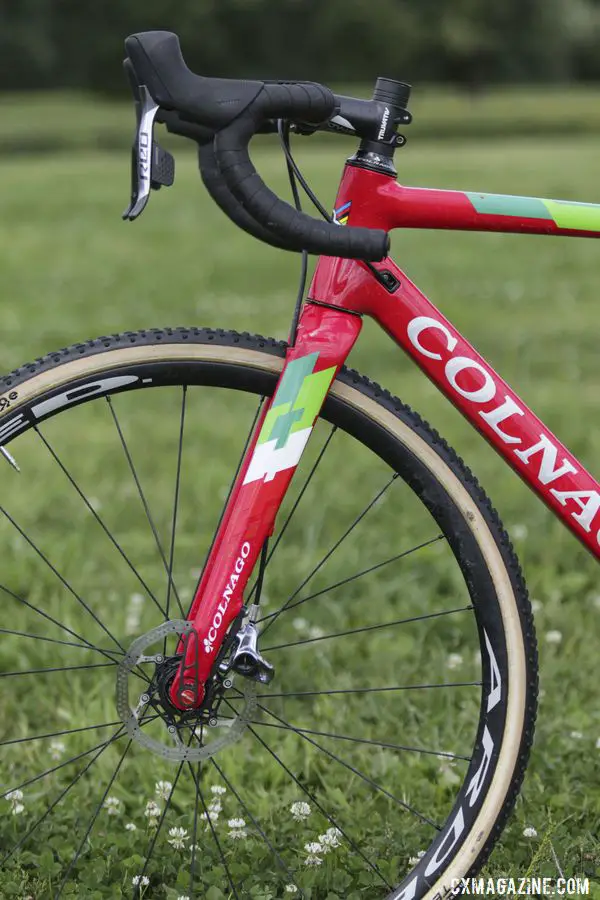 The Prestige has an all-carbon fork. Maria Larkin's Colnago Prestige Cyclocross Bike. © D. Mable / Cyclocross Magazine