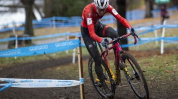 Maghalie Rochette mastered the mud at the 2019 Pan-American Cyclocross Championships. © Nick Iwanyshyn