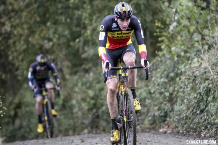 Toon Aerts was unable to repeat his 2018 win, finishing 4th. 2019 DVV Trofee Koppenbergcross. © B. Hazen / Cyclocross Magazine