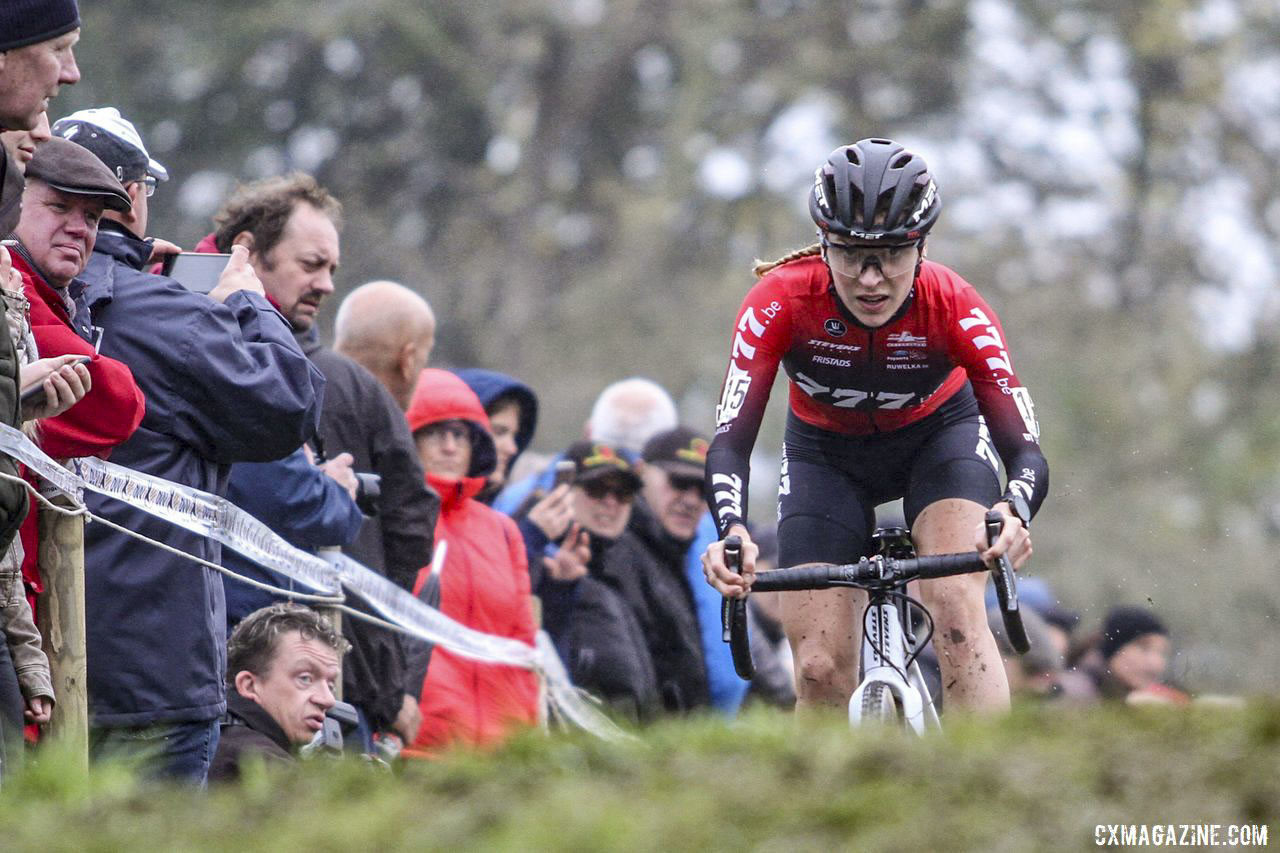 The course on Friday was slick and muddy, focused riders to focus for the full race. 2019 DVV Trofee Koppenbergcross. © B. Hazen / Cyclocross Magazine