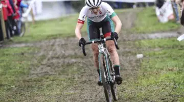 Kaitie Keough finished strong to take 5th. 2019 DVV Trofee Koppenbergcross. © B. Hazen / Cyclocross Magazine