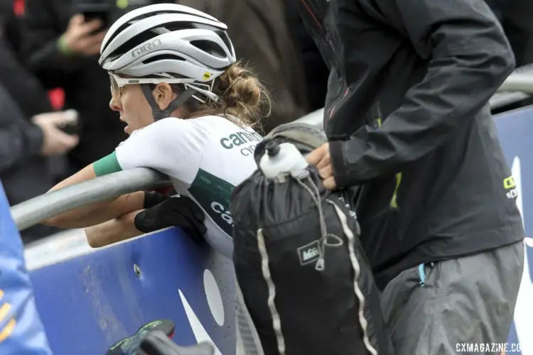 Kaitie Keough left everything out on the hill on Friday. 2019 DVV Trofee Koppenbergcross. © B. Hazen / Cyclocross Magazine