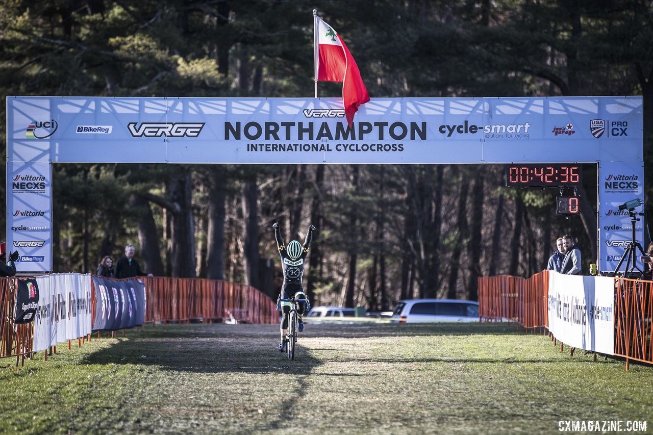 Caroline Nolan celebrates her NoHo Day 1 win. 2019 Northampton International Day 1. © Angelica Dixon