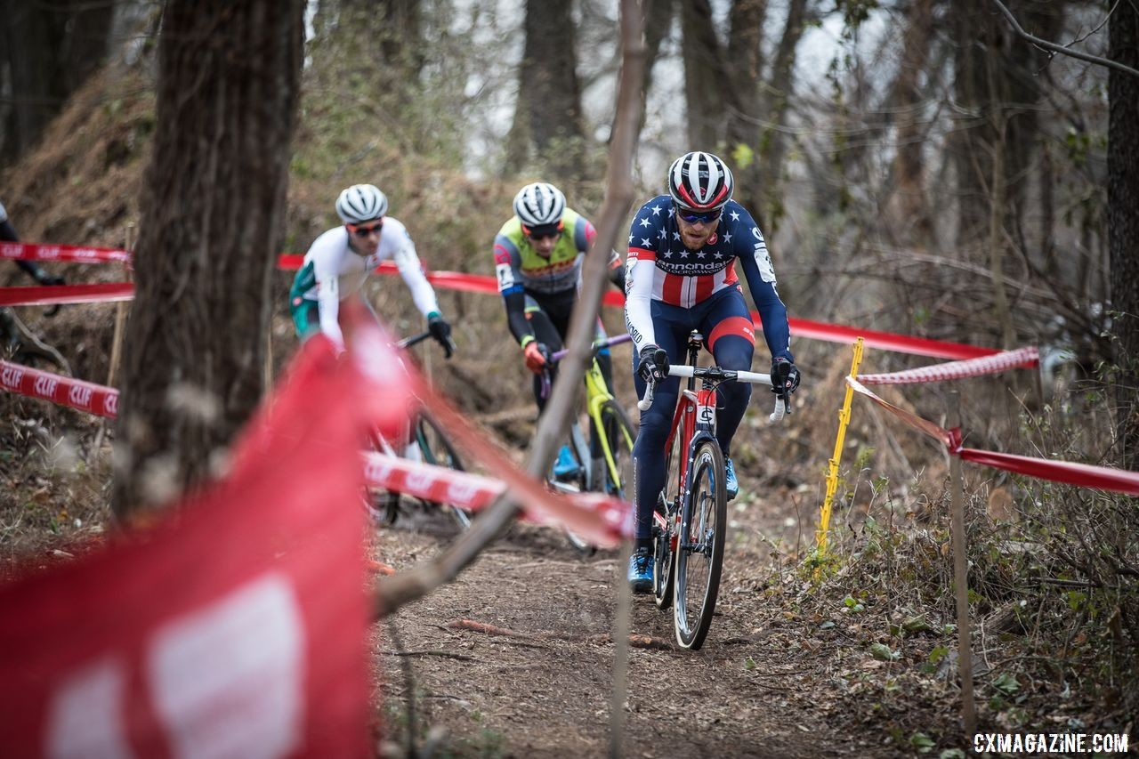 Stephen Hyde helps push the pace. 2019 Supercross Cup Day 2. © Angelica Dixon