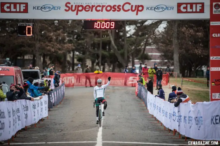 Curtis White celebrates his weekend sweep. 2019 Supercross Cup Day 2. © Angelica Dixon