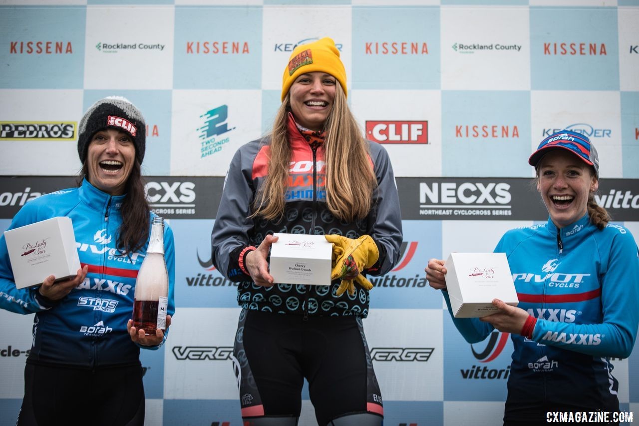 Elite Women's podium: Rebecca Fahringer, Courtenay McFadden and Ruby West. 2019 Supercross Cup Day 2. © Angelica Dixon
