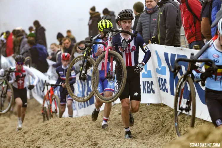 Ian Mcdonald's expression says everything. 2019 World Cup Koksijde. © B. Hazen / Cyclocross Magazine