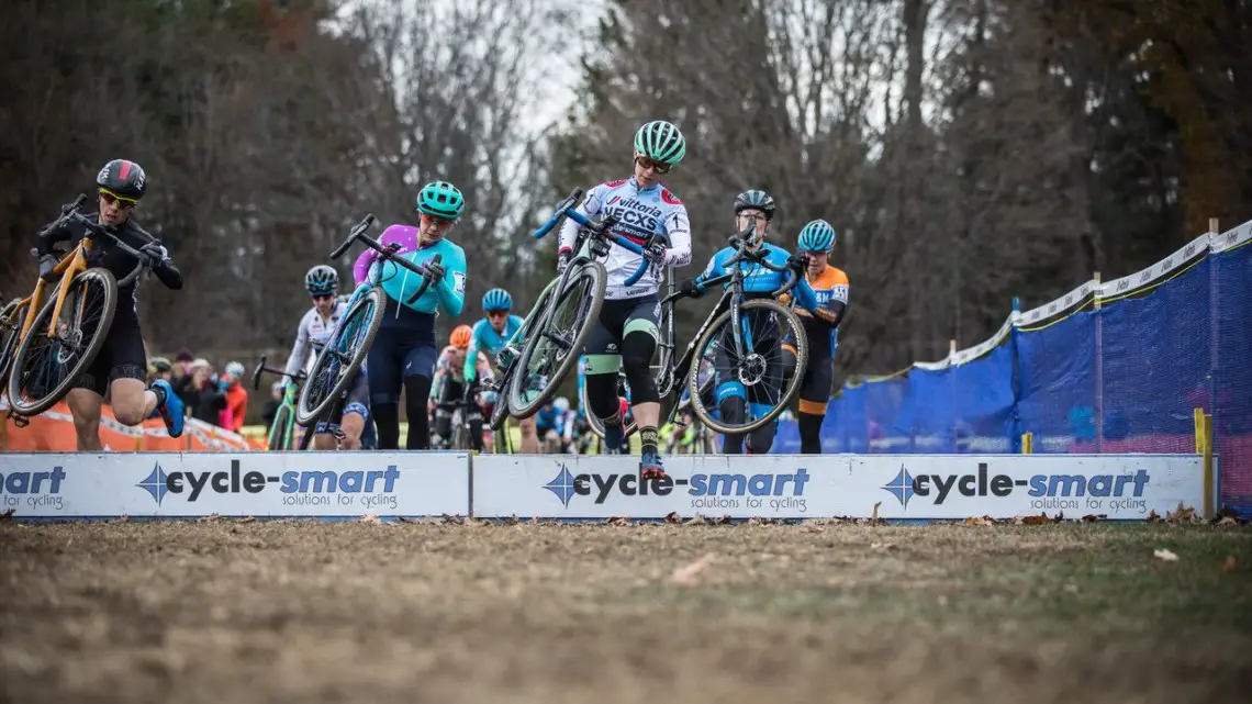 Caroline Nolan helped lead the way early in the race. 2019 Northampton International Day 2. © Angelica Dixon