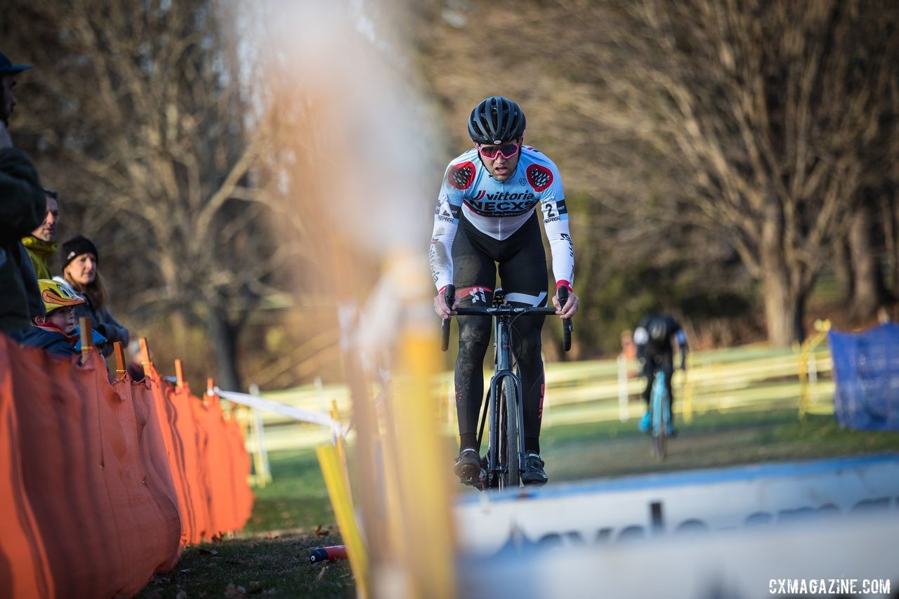 Tobin Ortenblad tries to hold off Travis Livermon. 2019 Northampton International Day 2. © Angelica Dixon