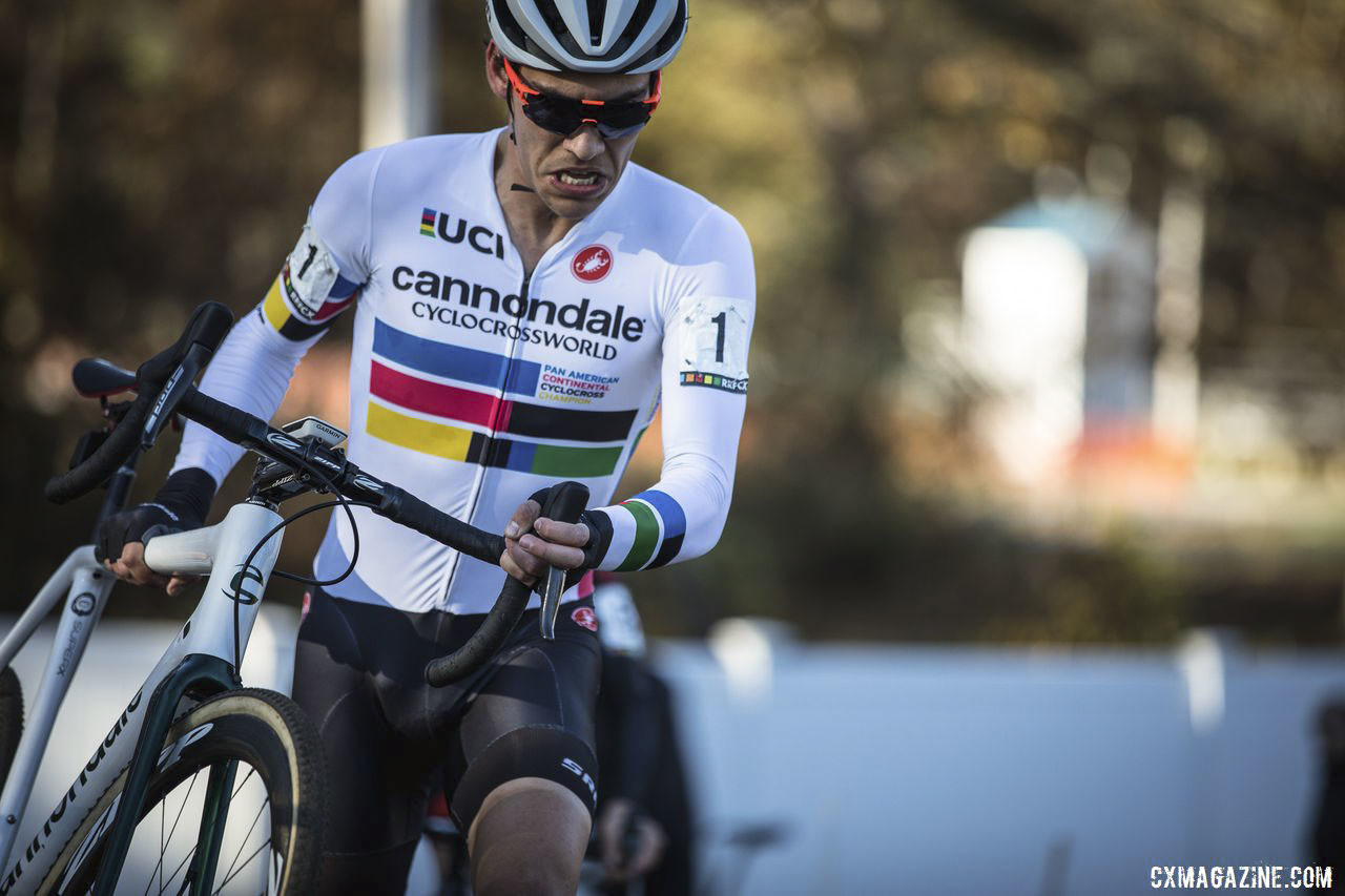 Curtis White pushes the pace in the Elite Men's race. 2019 Really Rad Festival of Cyclocross Day 1. © Angelica Dixon