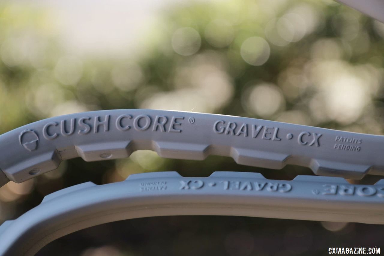 The design has gaps to allow sealant to move around. CushCore Gravel/CX Insert. © A. Yee / Cyclocross Magazine