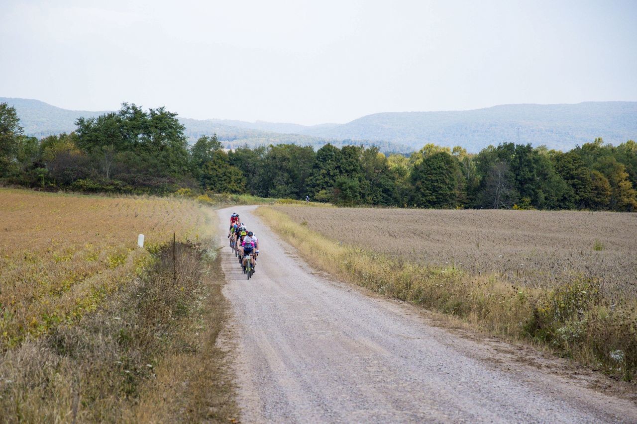 Riders roll along at The Quick & The Dead Gravel Grinder.