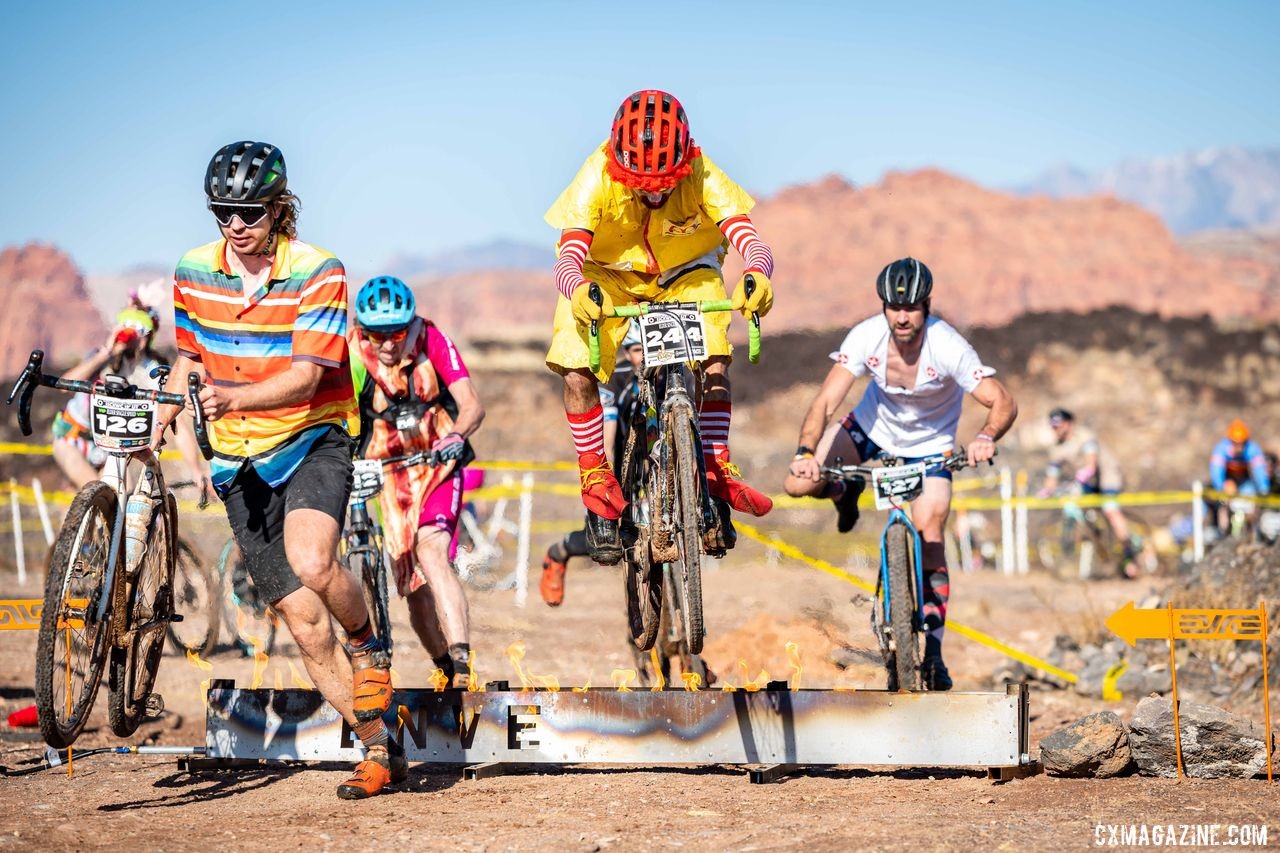 Who knew Ronald had hops? 2019 Singlespeed Cyclocross World Championships, Utah. © Jeff Vander Stucken